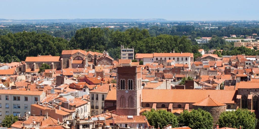 vue panoramique de la ville de Perpignan